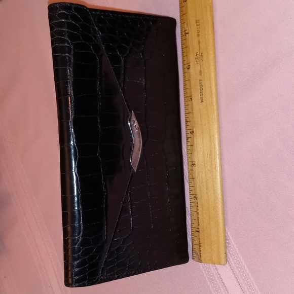 Polo Ralph Lauren Handbags - Vintage Polo Ralph Lauren croco embossed leather clutch/makeup bag
